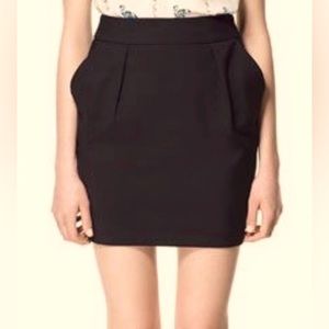 *ZARA* Black Tulip Mini Skirt